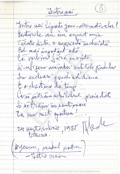 M-1063-1075-11 - 12 File de caiet cu ciorne de poezii. ALEXANDRU MIRCESCU